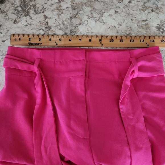 Ann Taylor Pink Wide-Leg High Rise Crop Ankle Pants 4 Petite - Picture 9 of 14